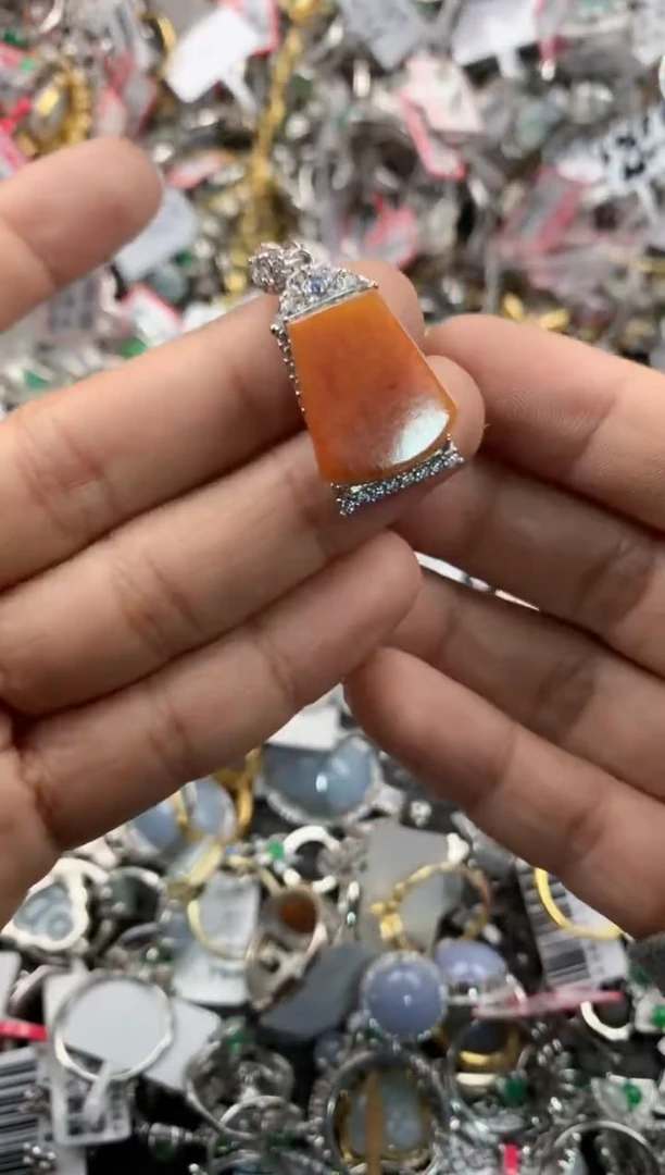 银S925镶嵌戒指翡翠777                8