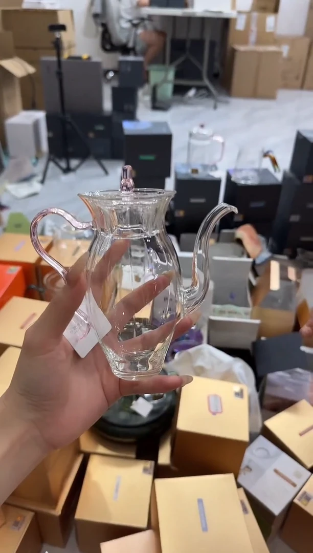 @@禾器晶彩花容壶浅粉色