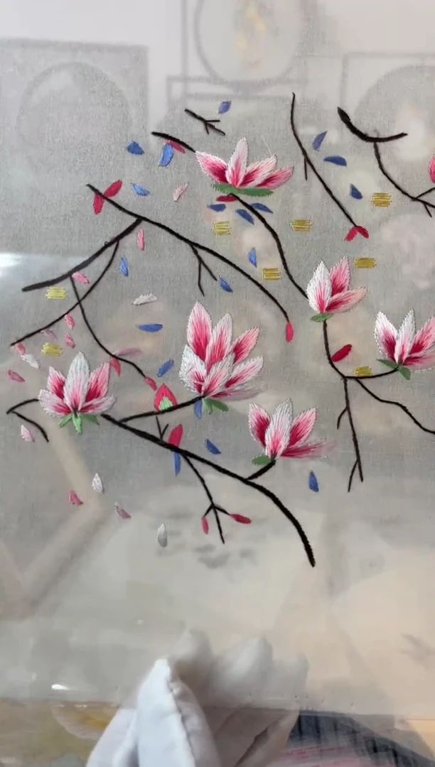 织绣纯手工苏绣双面绣绣片13
