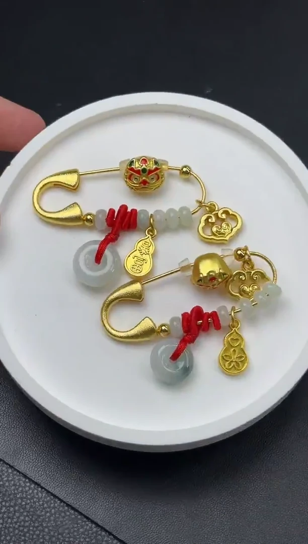 未镶嵌挂件翡翠平安扣别针/多样性发一件