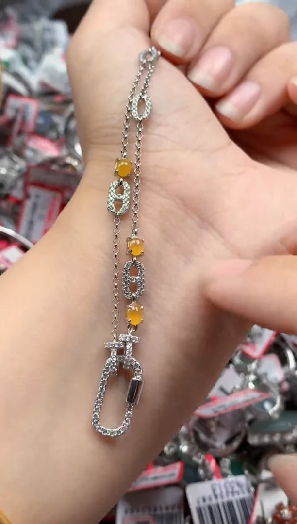 银S925镶嵌戒指翡翠天然A货缅甸翡翠