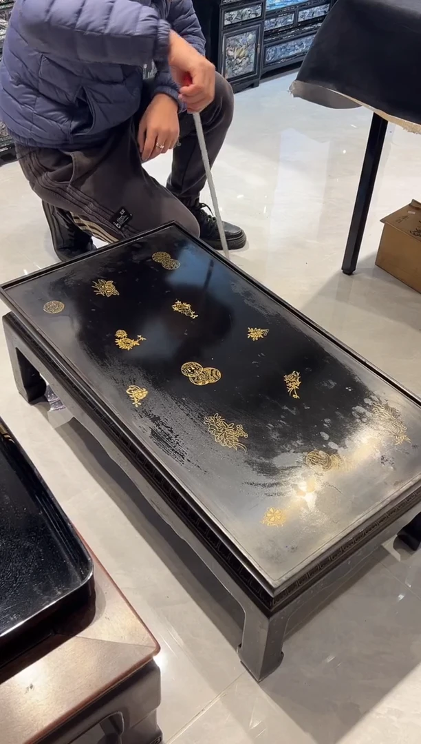 金莳绘 茶几 大漆漆器大漆漆器