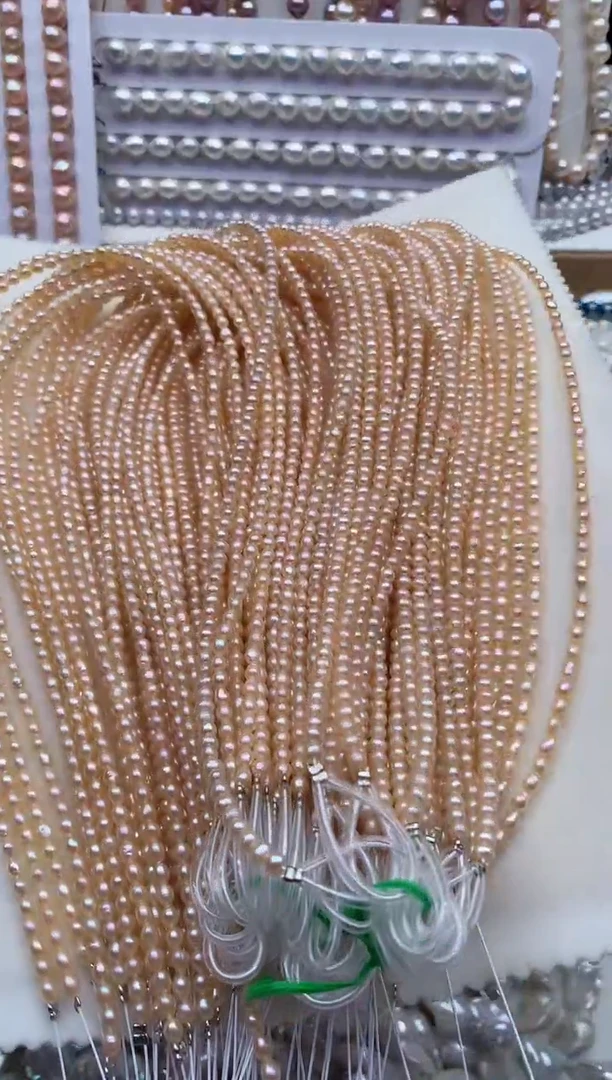 淡水珍珠合金项链多样性发其一，非无暇