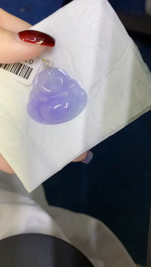 颈饰18K金镶嵌翡翠缅甸天然翡翠a货