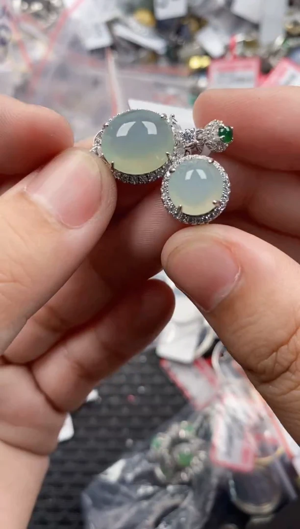 银S925镶嵌戒指翡翠333333  3