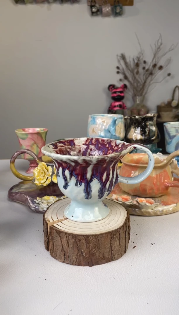沐泽若芳咖啡杯 孤品