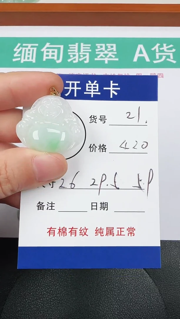 吊坠(赠链)未镶嵌翡翠21