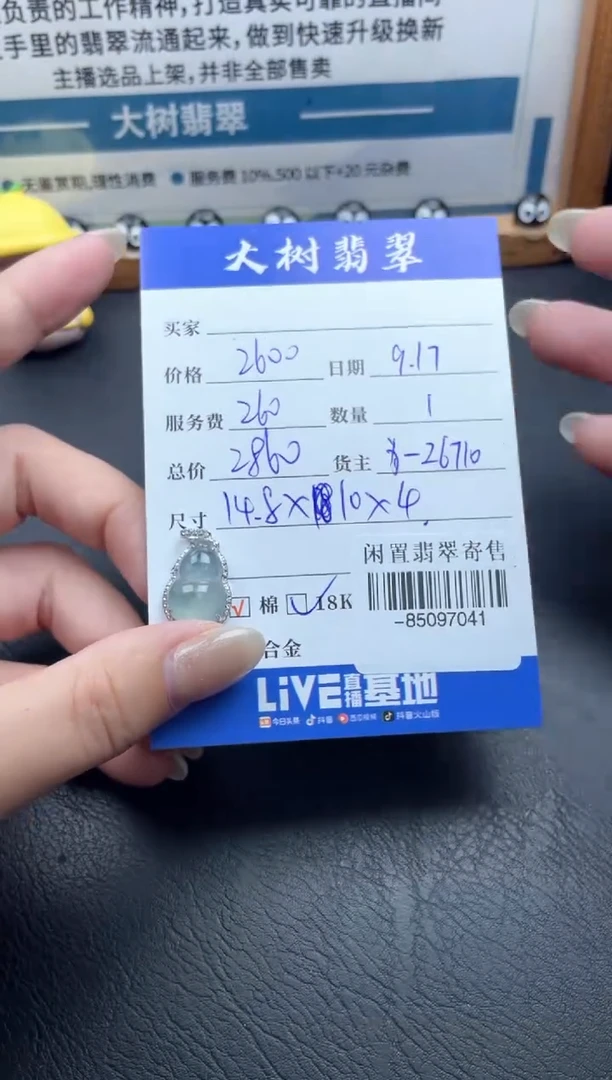 颈饰18K金镶嵌翡翠多人-85097041