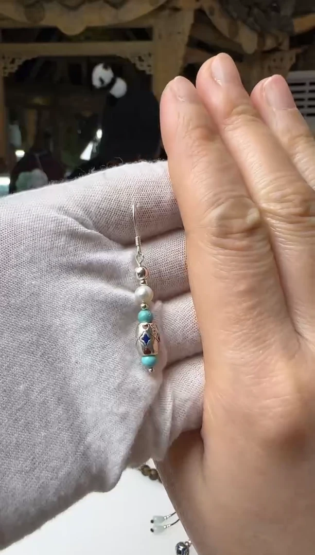 【闪购商品】淡水珍珠耳饰银S925镶嵌耳饰