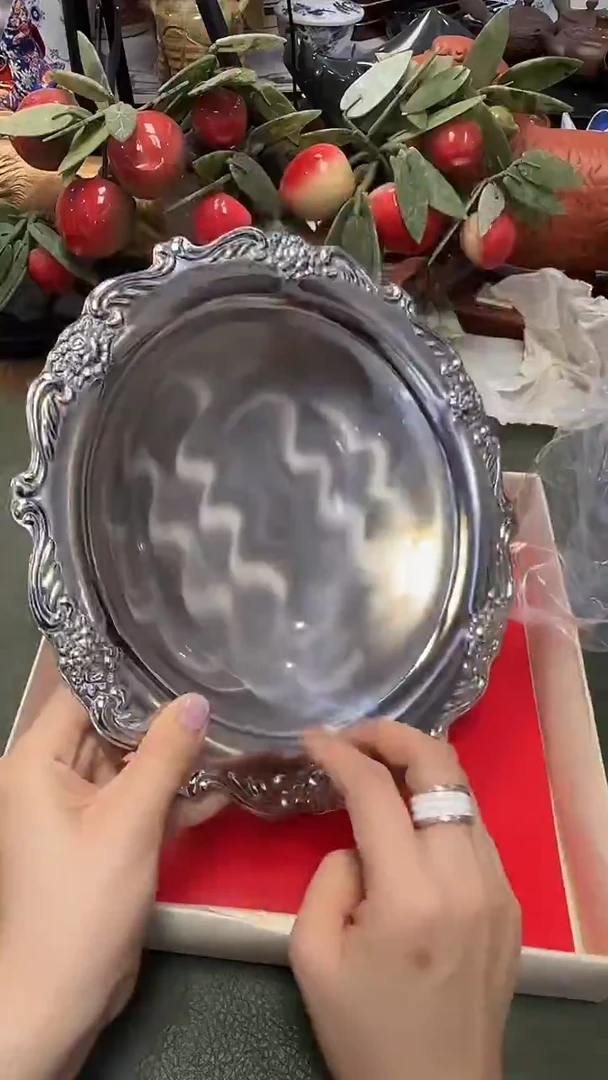 638高岛屋金属三足钵