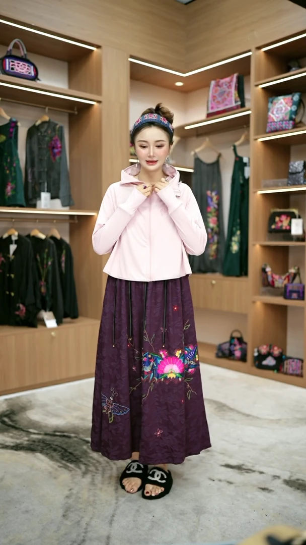 织绣L577防晒黔东南苗族刺绣