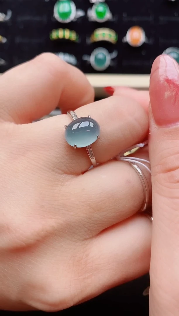 【闪购商品】翡翠戒指银S925镶嵌32132