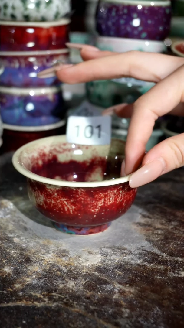 摆件精品窑变钧瓷茶器