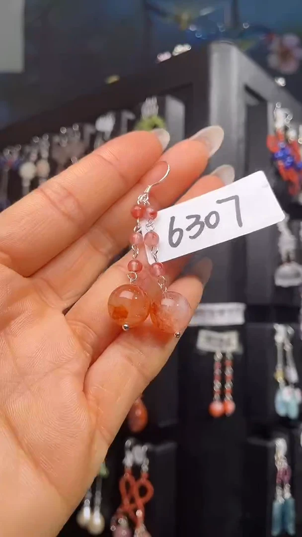 银S925镶嵌耳饰紫晶喜欢拍