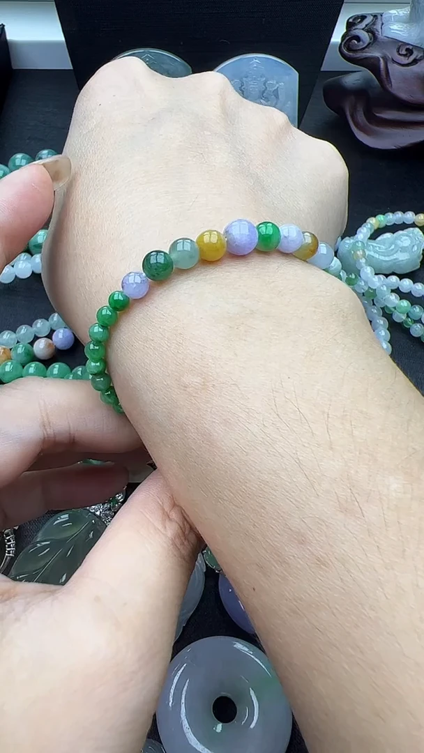 未镶嵌手串翡翠小米珠手串