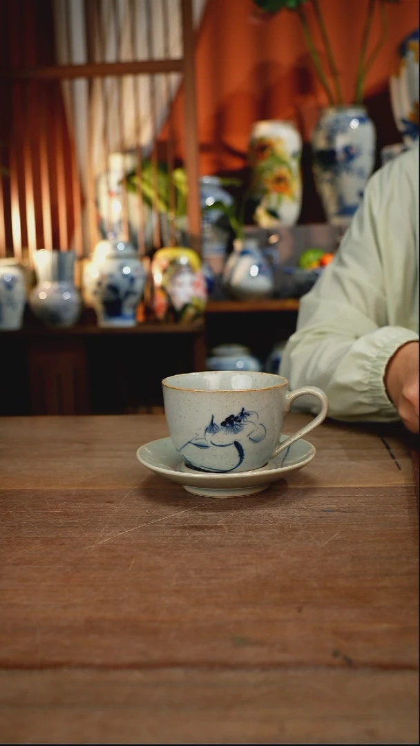 瓷片【简家甄选】景德镇设计师釉下手绘陶瓷餐具