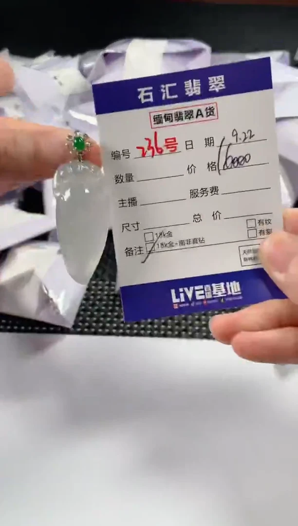 颈饰18K金镶嵌翡翠1