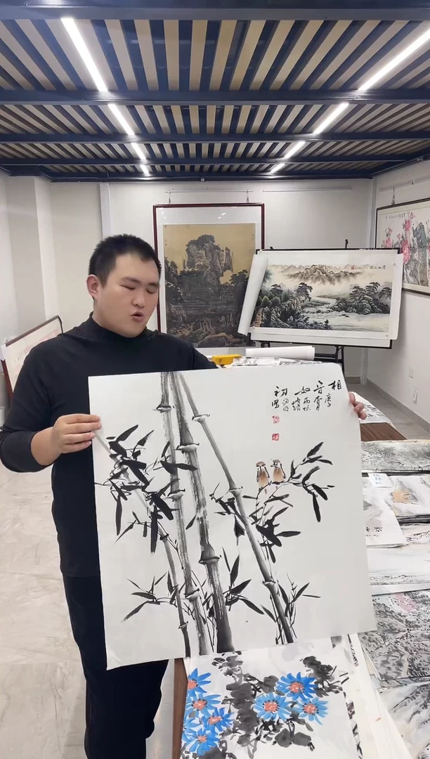国画阿豪专属链接-海明墨竹