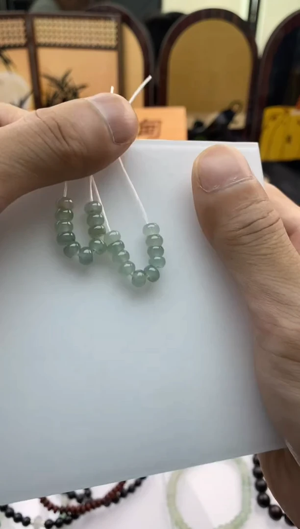 翡翠散珠36天然A货翡翠散珠多样性发20颗