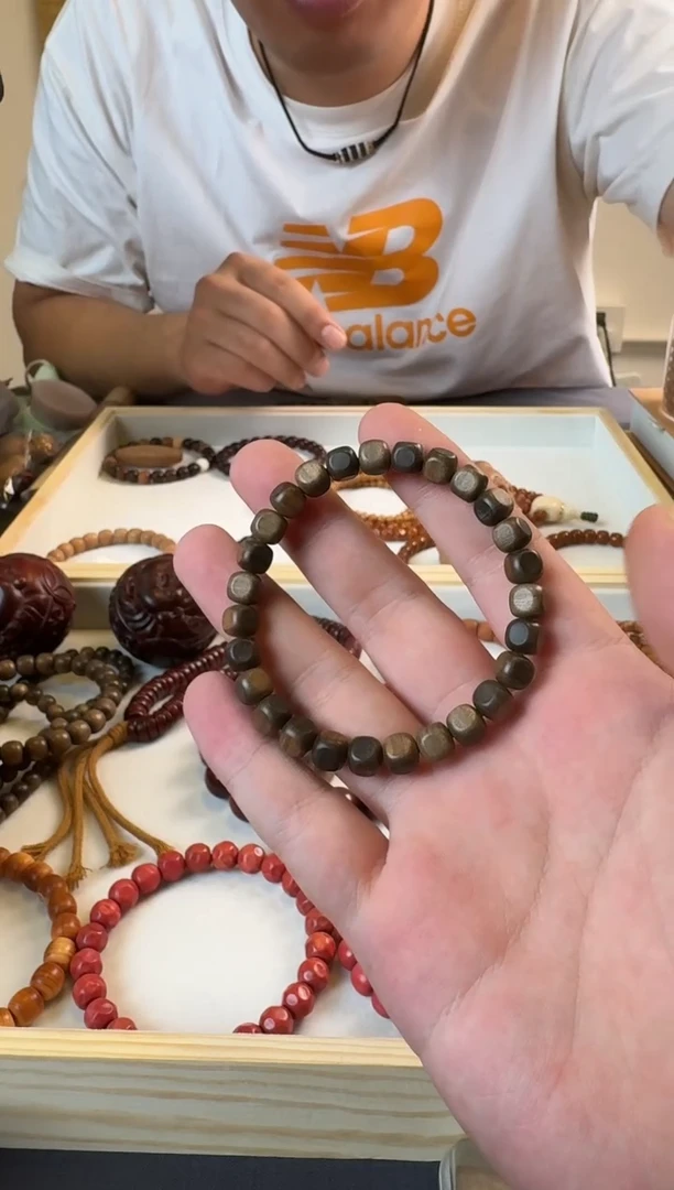 檀香木手串/手链阴沉老山檀香方糖8mm手串
