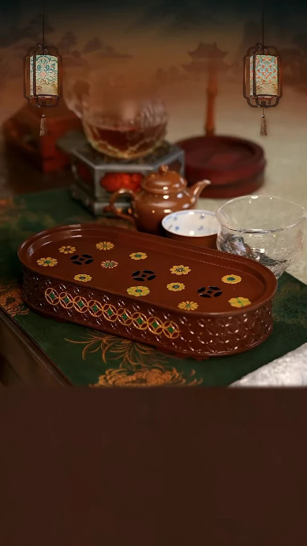 宝相花壶承