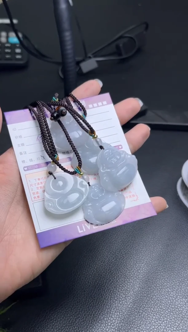 未镶嵌挂件翡翠佛公多样性发一件