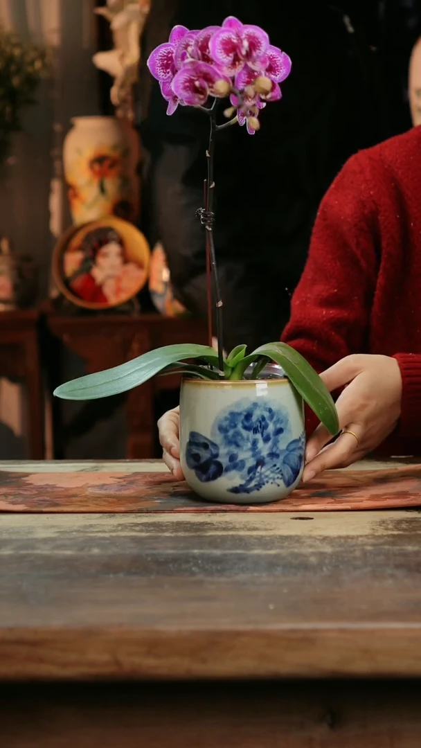 【闪购商品】瓷片景德镇纯手工釉下彩精品花瓶
