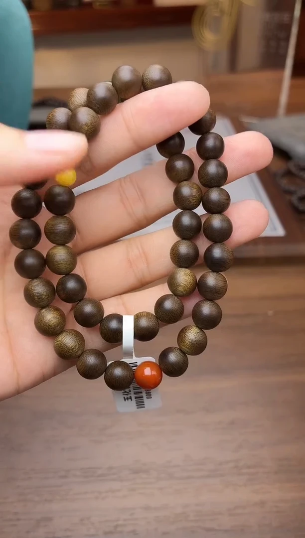 沉香手串沉香【非遗】玉化白棋楠08双圈设计
