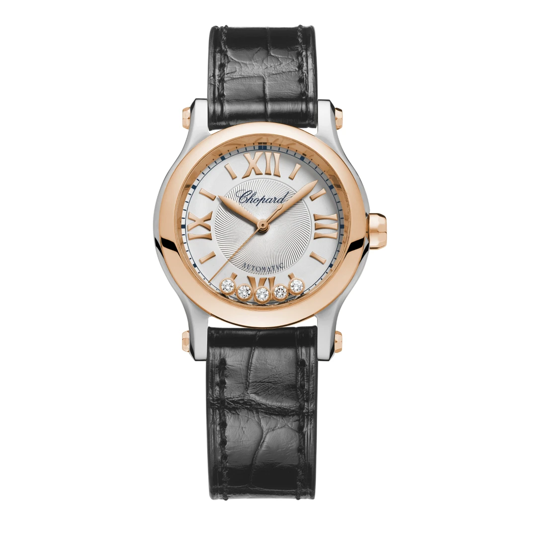 95新 Chopard/萧邦 快乐五钻30表径278573-6001间金