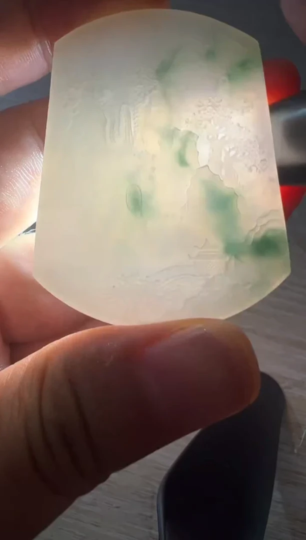 定制翡翠未镶嵌无事牌