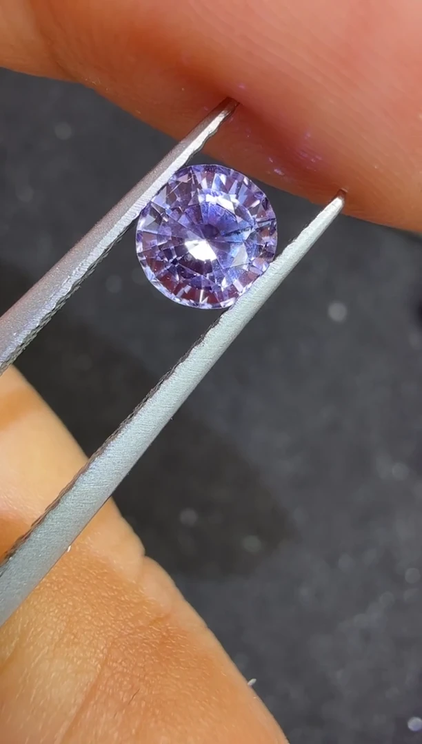 未镶嵌定制定制蓝宝石天然紫色无烧0.86克拉