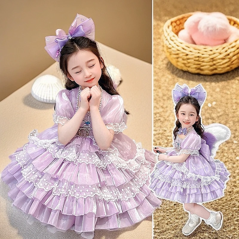 2025新款女童星黛露洛丽塔公主裙cos服儿童短袖卡通蓬蓬蛋糕裙