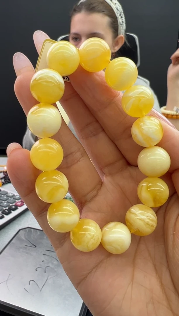 【闪购商品】琥珀手链未镶嵌28秒拍号