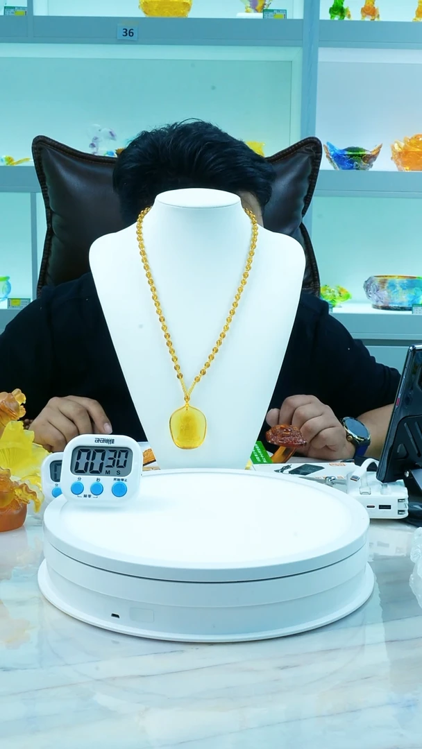 【闪购商品】泥塑古法琉璃观音挂坠摆件