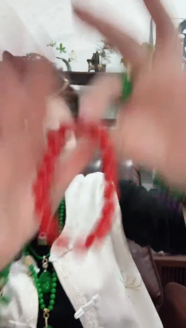 未镶嵌手链翡翠红翡手串卡12