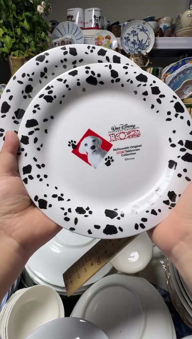 中古瓷器，默认微瑕-斑马狗，2只18米。047