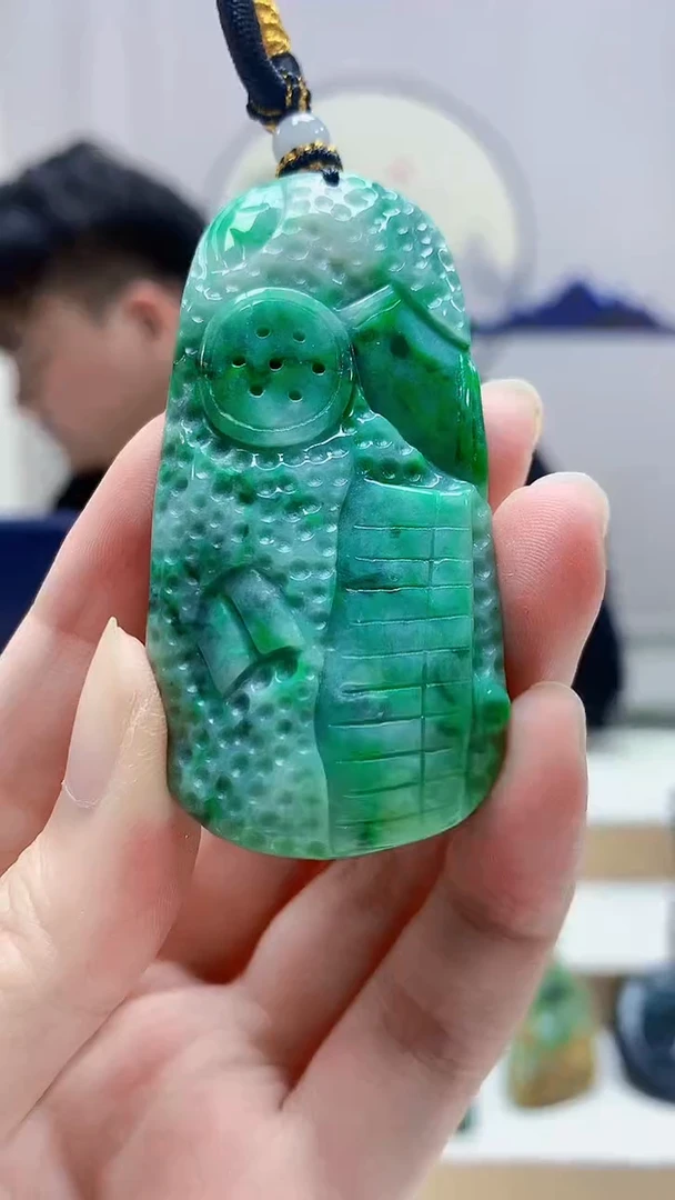 未镶嵌定制翡翠5060zm-毛货挂件11