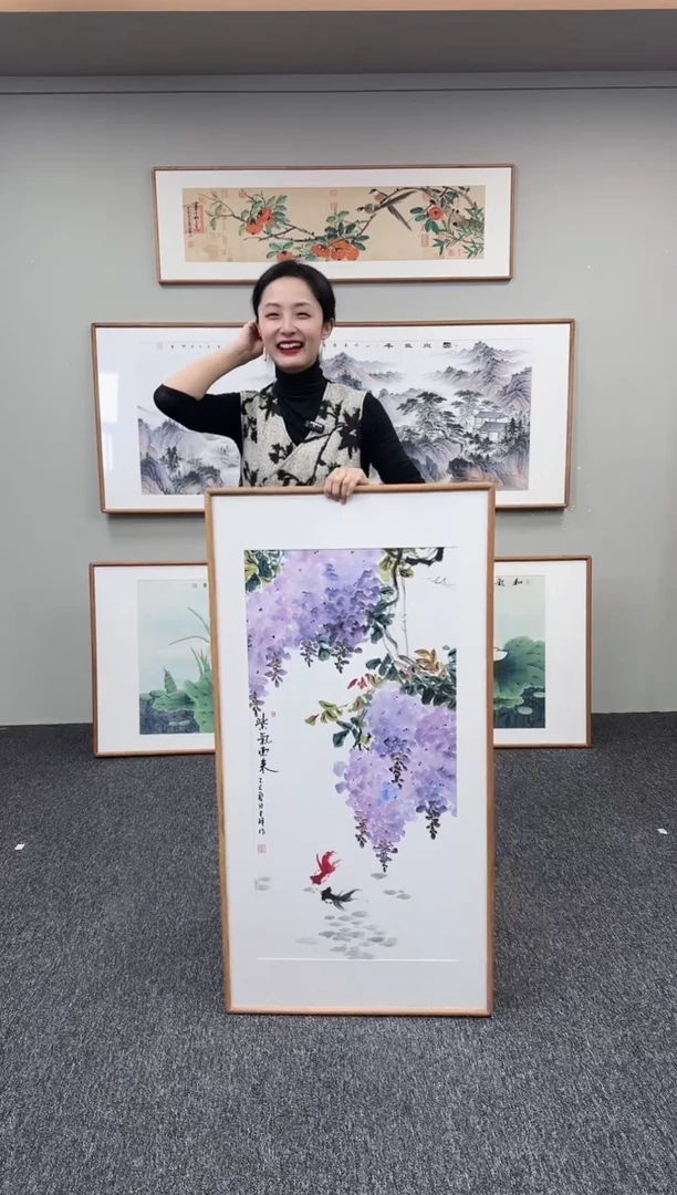 国画紫气东来120*60