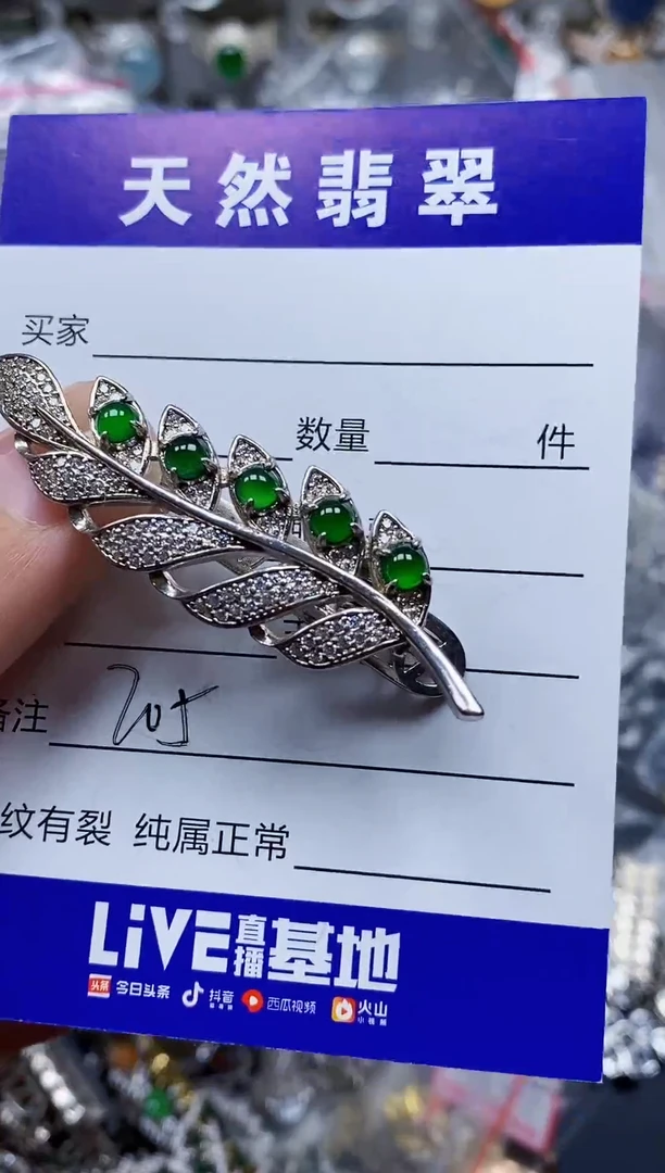 颈饰银S925镶嵌翡翠205