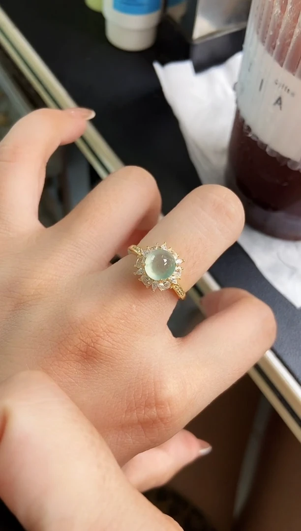 银S925镶嵌戒指翡翠12