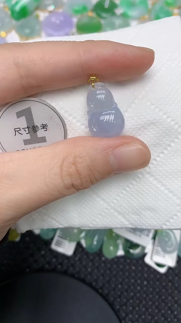 颈饰18K金镶嵌翡翠111111111