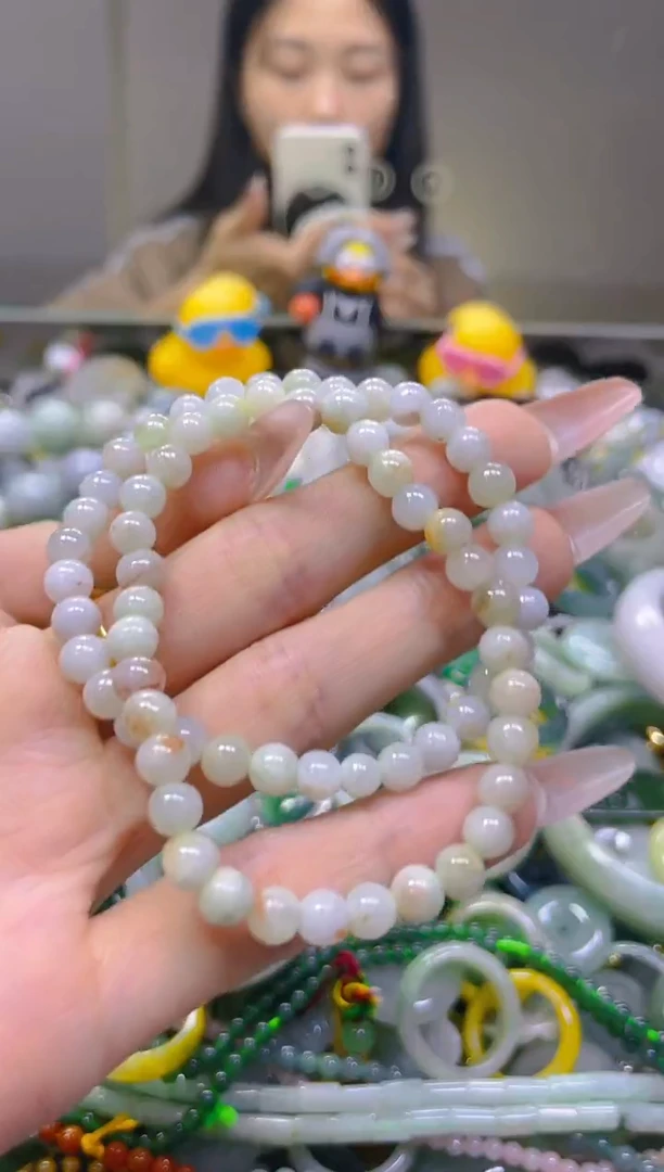 翡翠未镶嵌颈饰5MM/Z/翡翠A货一图一物