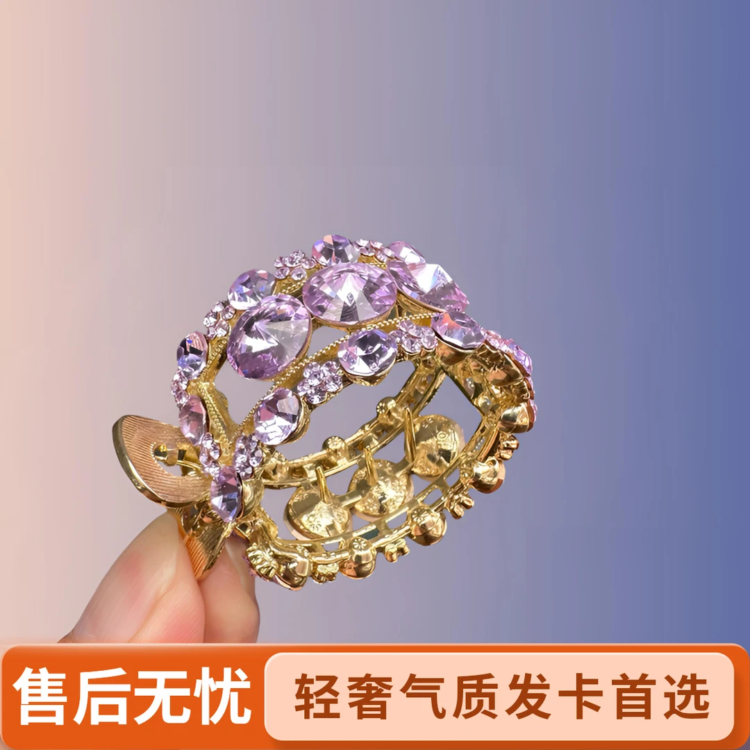 极简风女原创设计波西米亚风发夹时尚镶钻简约公主风气质轻奢发卡