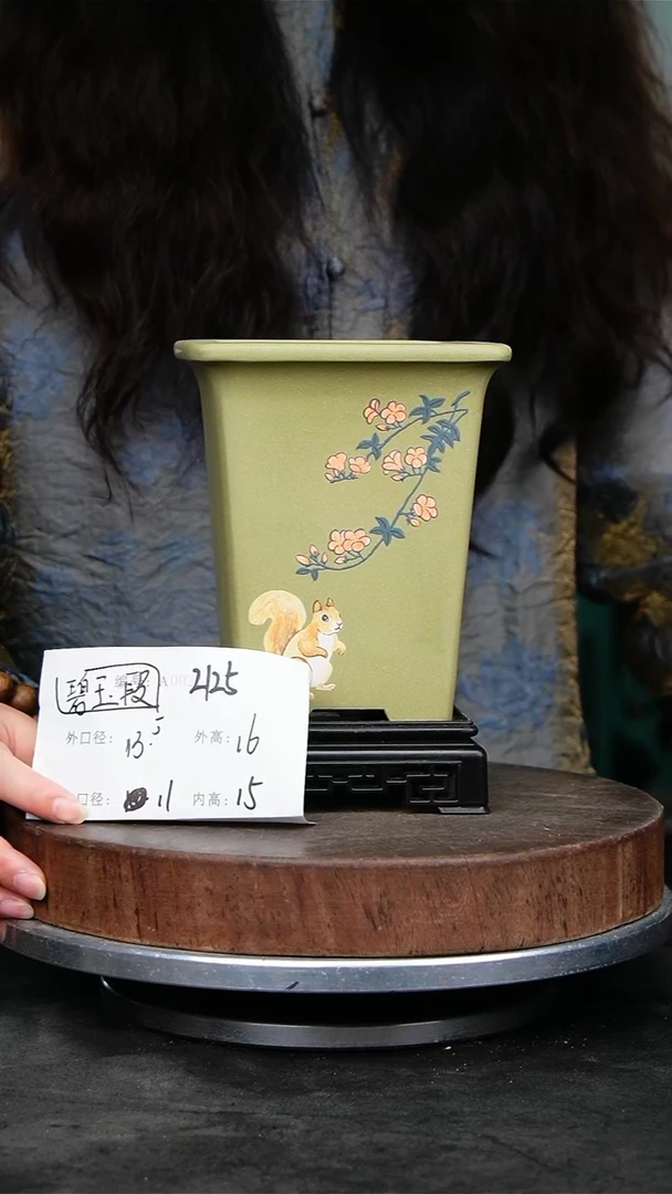 紫砂花盆2125+s花泥紫砂花盆
