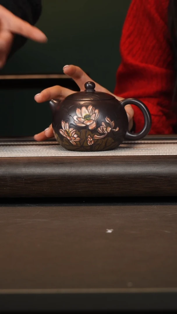 茶壶紫砂时顺华/紫泥/西施/350c