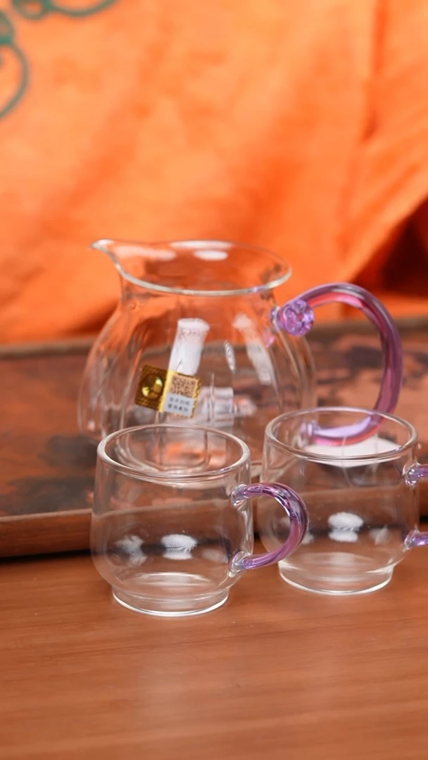 【闪购商品】禾器莲君茶海浅紫+璃享水月杯浅紫2入