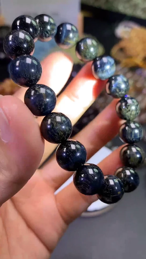 【闪购商品】水晶手链未镶嵌蓝虎眼手串12mm