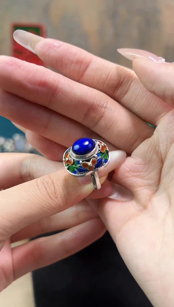 毕*娟非遗手工花丝镶嵌戒指