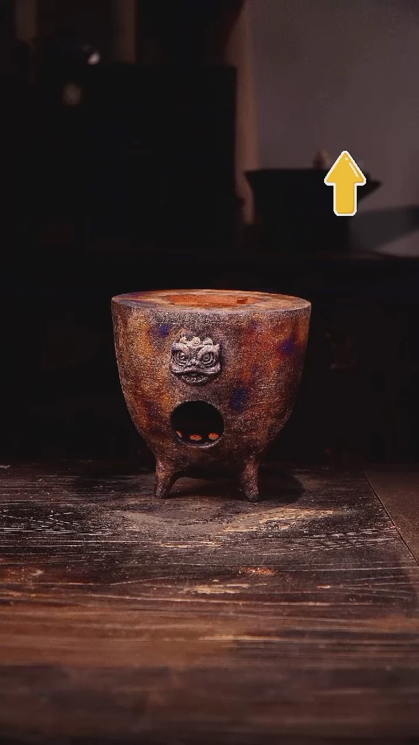 纯手工柴烧三足龙蛋炉
