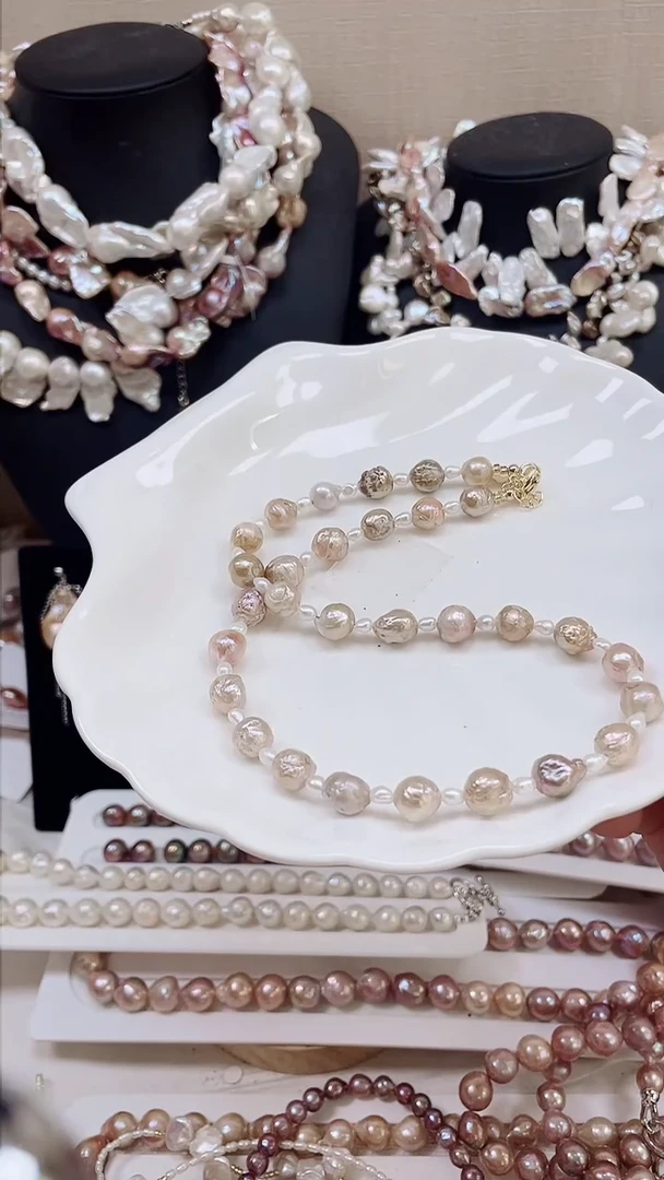 未镶嵌项链淡水珍珠【纯恬饰品